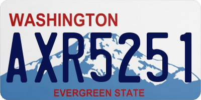 WA license plate AXR5251