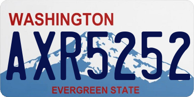 WA license plate AXR5252