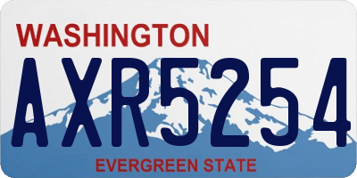 WA license plate AXR5254