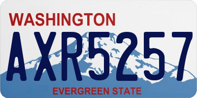 WA license plate AXR5257