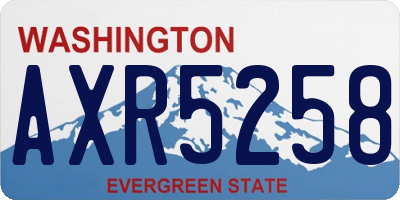 WA license plate AXR5258