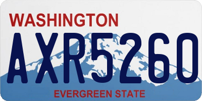 WA license plate AXR5260