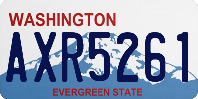 WA license plate AXR5261