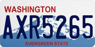 WA license plate AXR5265