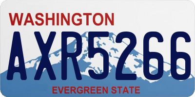 WA license plate AXR5266