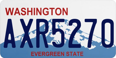 WA license plate AXR5270