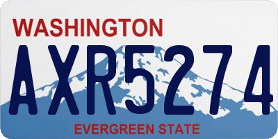 WA license plate AXR5274