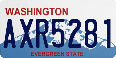 WA license plate AXR5281