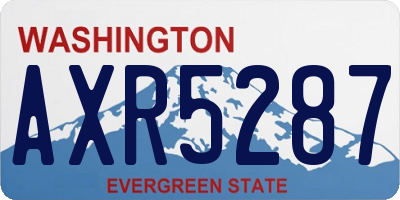 WA license plate AXR5287