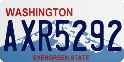 WA license plate AXR5292