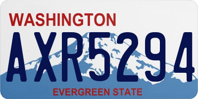 WA license plate AXR5294