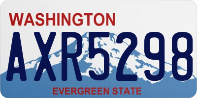 WA license plate AXR5298