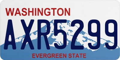 WA license plate AXR5299