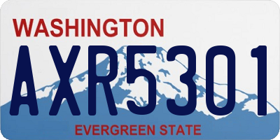 WA license plate AXR5301