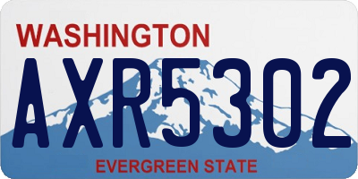 WA license plate AXR5302