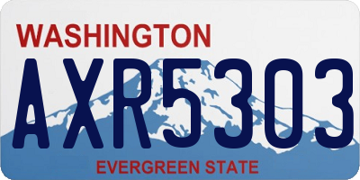 WA license plate AXR5303