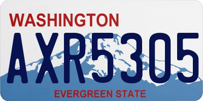 WA license plate AXR5305