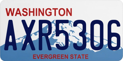 WA license plate AXR5306