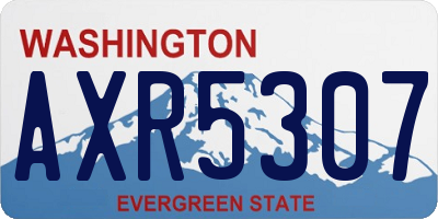 WA license plate AXR5307