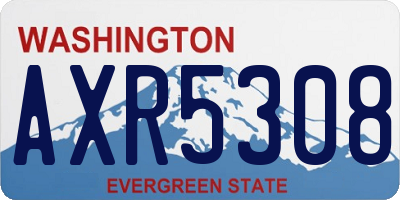WA license plate AXR5308