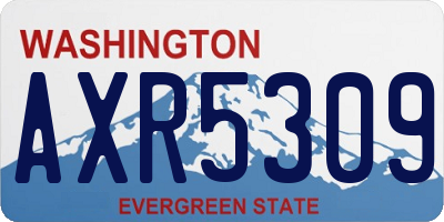 WA license plate AXR5309