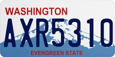 WA license plate AXR5310