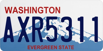 WA license plate AXR5311