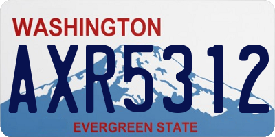 WA license plate AXR5312