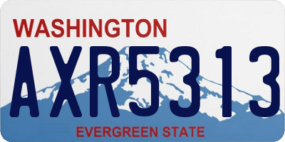 WA license plate AXR5313