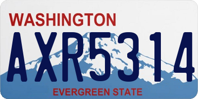 WA license plate AXR5314