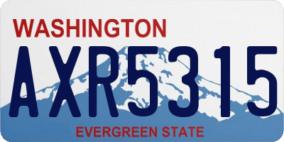 WA license plate AXR5315