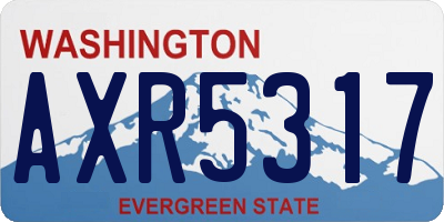 WA license plate AXR5317