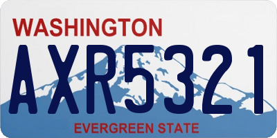 WA license plate AXR5321