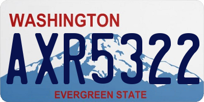 WA license plate AXR5322