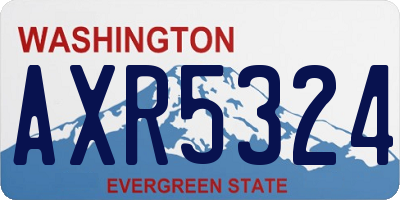 WA license plate AXR5324