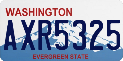 WA license plate AXR5325