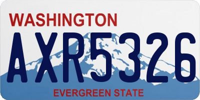 WA license plate AXR5326