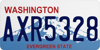 WA license plate AXR5328