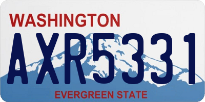 WA license plate AXR5331