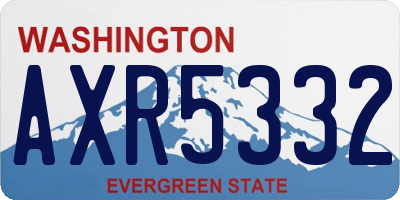 WA license plate AXR5332