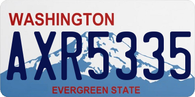WA license plate AXR5335