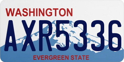 WA license plate AXR5336