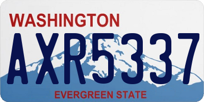 WA license plate AXR5337