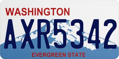 WA license plate AXR5342