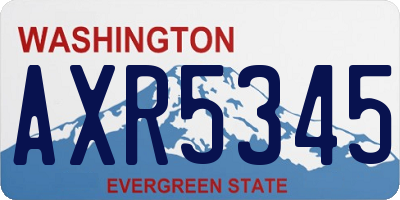 WA license plate AXR5345