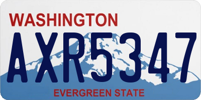WA license plate AXR5347
