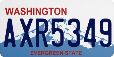 WA license plate AXR5349