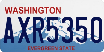 WA license plate AXR5350