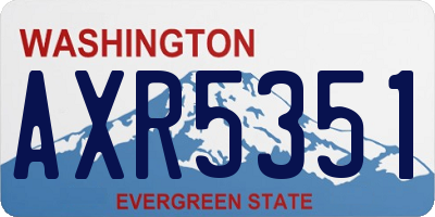 WA license plate AXR5351