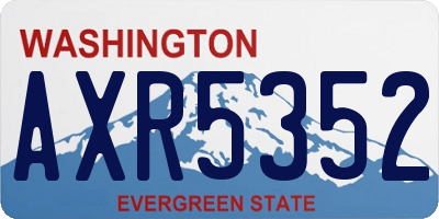 WA license plate AXR5352